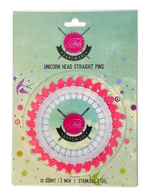 Tula Pink Hardware - Unicorn Head Straight Pins (30 ct) – Pearls