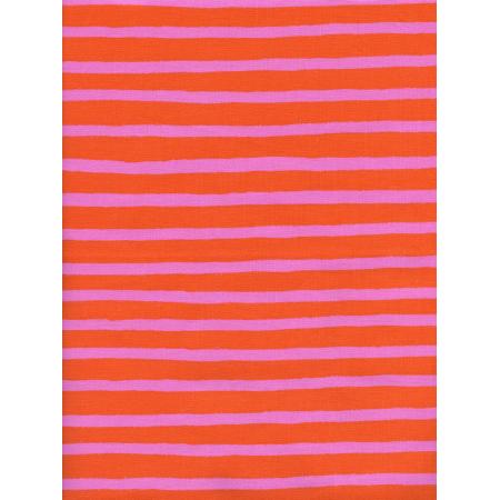 Rifle Paper Co. - Wonderland - Cheshire Stripe - Orange Fabric