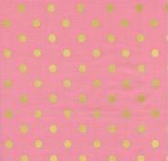 Rifle Paper Co. - Wonderland - Caterpillar Dots - Pink Metallic Fabric