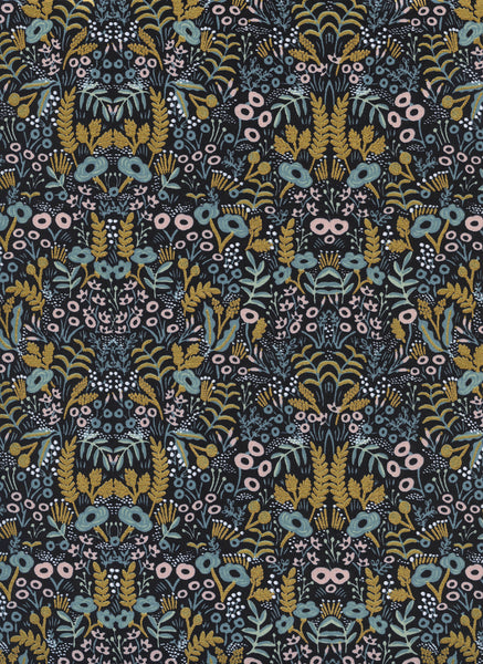 Rifle Paper Co. - Menagerie - Tapestry - Midnight Metallic Fabric
