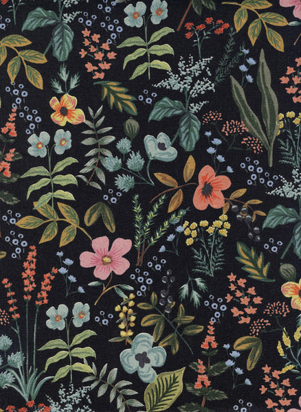 Rifle Paper Co. - Amalfi - Herb Garden - Midnight Canvas Fabric