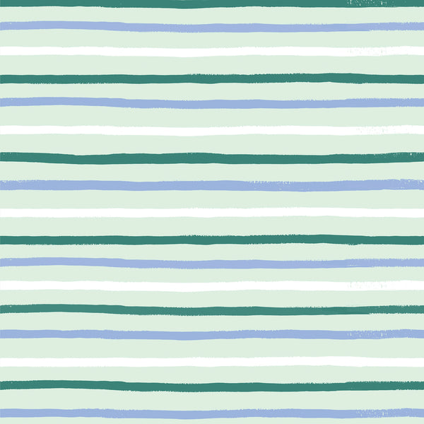 Rifle Paper Co. - English Garden - Painted Stripes - Mint Fabric