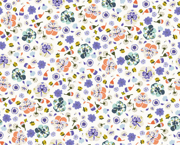 Cotton + Steel Fabrics - Life Finds A Way - Bathed In Flowers - Majestic Fabric