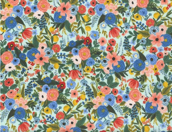 Rifle Paper Co. - Wildwood - PETITE Garden Party - Blue Fabric