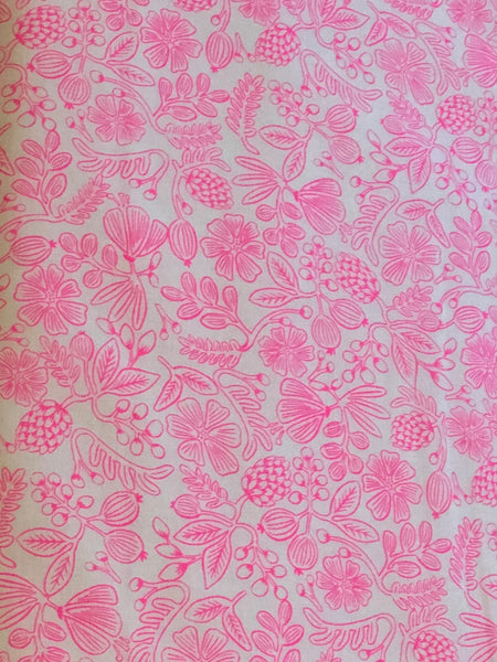 Rifle Paper Co. - Primavera - Moxie Floral - Neon Pink Neon Pigment Fabric