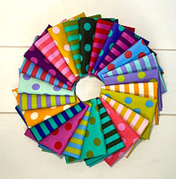 Free Spirit Fabrics - Tula Pink Pom Poms & Tent Stripes - Fat Quarter Bundle