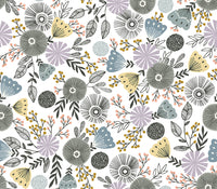 RJR Fabrics - Summer in the Cotswolds - English Garden - Rainy Afternoon Metallic Fabric