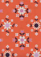 Cotton + Steel - Welsummer - Florametry - Sweet Orange Unbleached Cotton Fabric