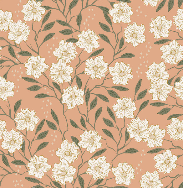 RJR Fabrics - Get Out and Explore - Wild Vines - Peach Fabric