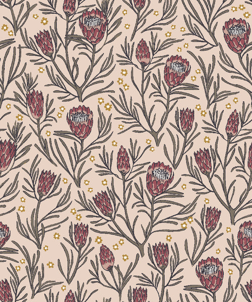 RJR Fabrics - Get Out and Explore - Gemma Earthy Botanics - Queen Protea Fabric