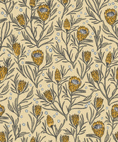 RJR Fabrics - Get Out and Explore - Gemma Earthy Botanics - Yellow Pin Protea Fabric