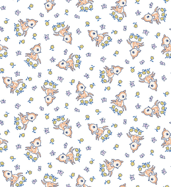 RJR Fabrics - Everything But The Kitchen Sink XVI - Frolic In The Meadow - White Cloud Fabric