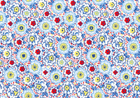 RJR Fabrics - Everything But The Kitchen Sink XVI - Flower Seeds - Charming Blue Fabric