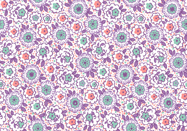 RJR Fabrics - Everything But The Kitchen Sink XVI - Flower Seeds - Pink Hints Fabric