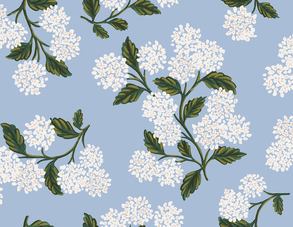 Rifle Paper Co. - Meadow - Hydrangea - Light Blue Fabric
