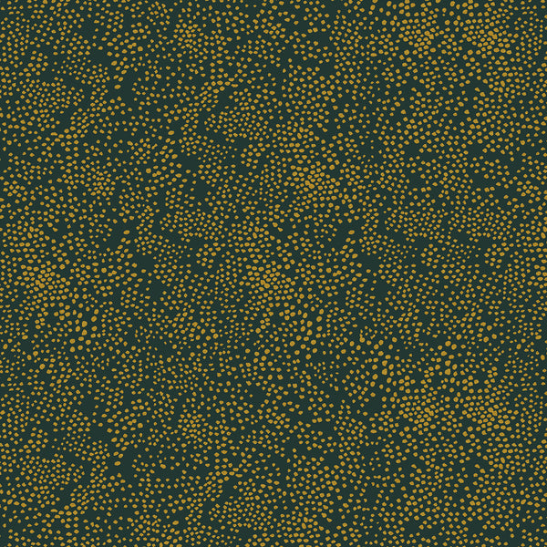Rifle Paper Co. - Holiday Classics - Menagerie Champagne - Evergreen Metallic Fabric