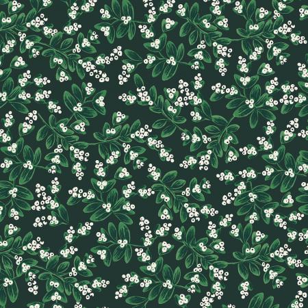 Rifle Paper Co. - Holiday Classics - Mistletoe - Evergreen Fabric