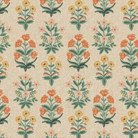 Rifle Paper Co. - Camont - Mughal Rose Red Unbleached Canvas Fabric